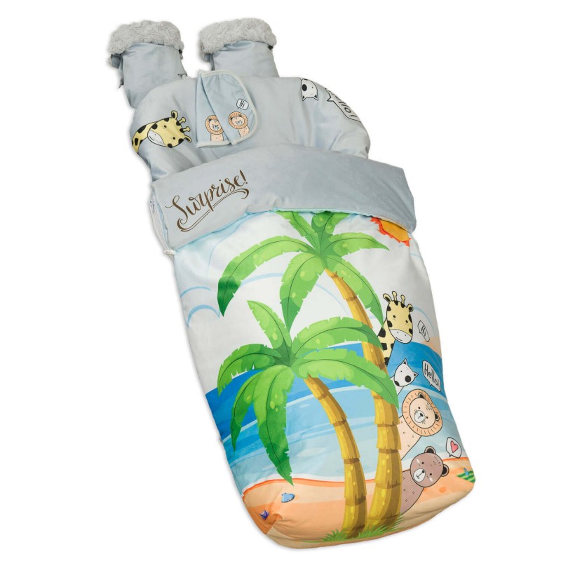 Waterproof Stroller Bag with Mittens and Beach Harness Cover