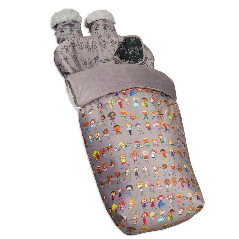 Saco para Silla paseo Impermeable con Manoplas y Cubre Arnés Childs Saco para Silla paseo Impermeable con Manoplas y Cubre Arnés Childs