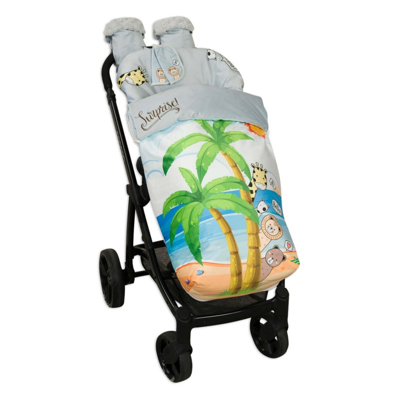 Waterproof Stroller Bag with Mittens and Beach Harness Cover Waterproof Stroller Bag with Mittens and Beach Harness Cover