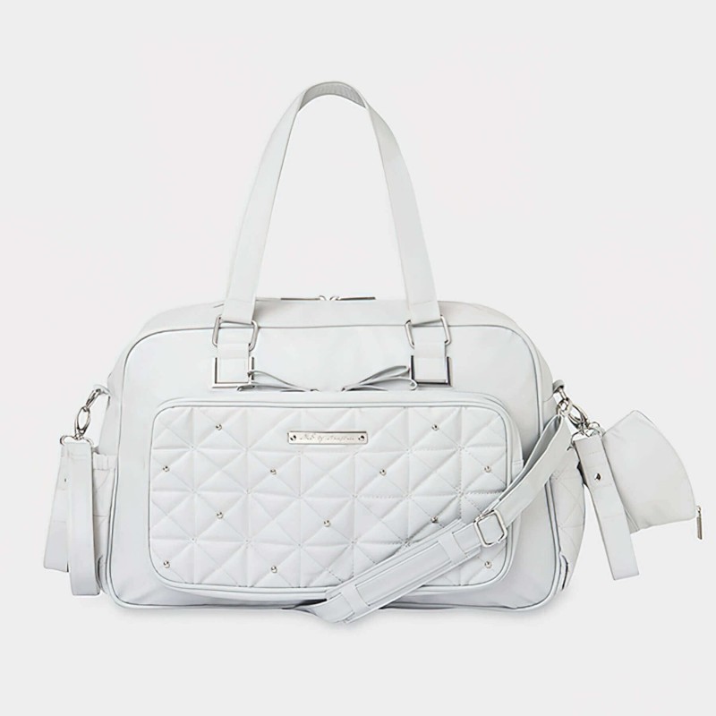 Bolso Maternidad Lazo con Portachupete Gris Bolso Maternidad Lazo con Portachupete Gris