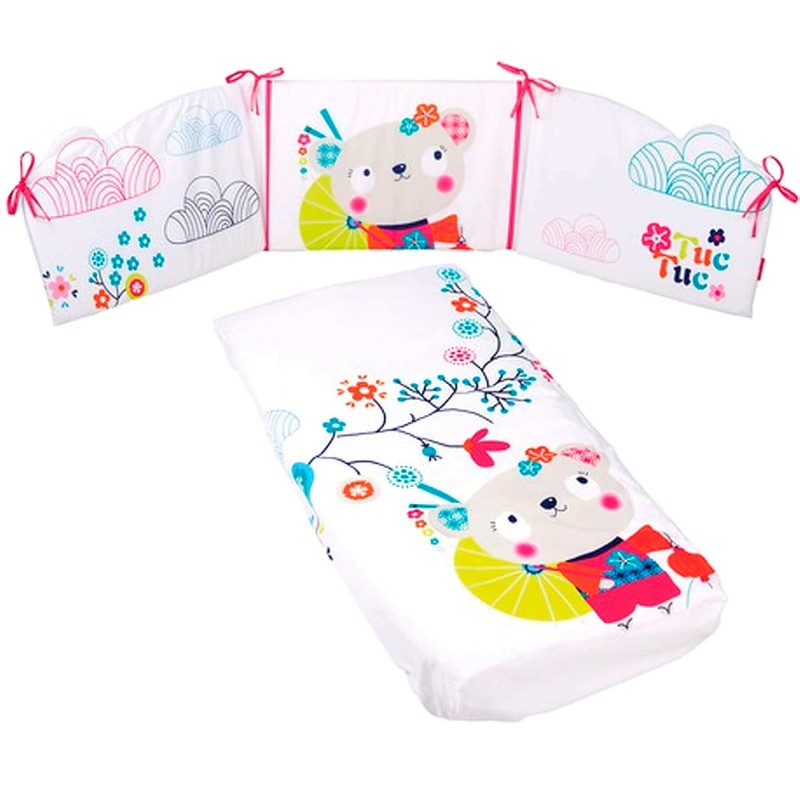 Edredón y Protector de Cuna 70 x 140 Kimono Niña Edredón y Protector de Cuna 70 x 140 Kimono Niña