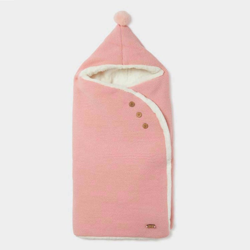 Saco Tricot Capazo Bebé Rosee Saco Tricot Capazo Bebé Rosee