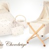 Edredón y protector de cuna 60 x 120, modelo Lucía ChocoBeige Edredón y protector de cuna 60 x 120, modelo Lucía ChocoBeige