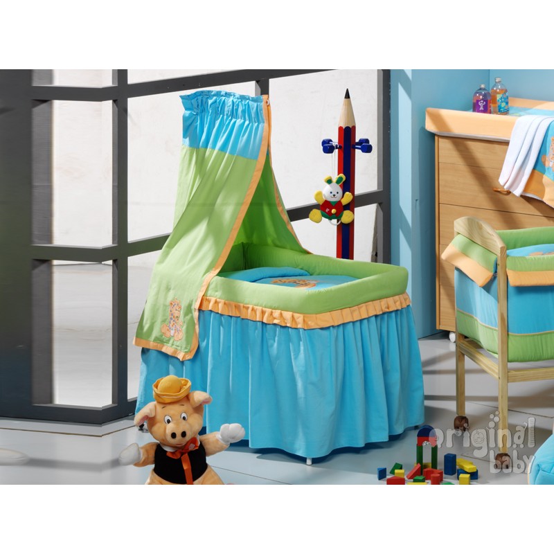 Minicuna metálica con dosel Jirafa 01 Minicuna metálica con dosel Jirafa 01