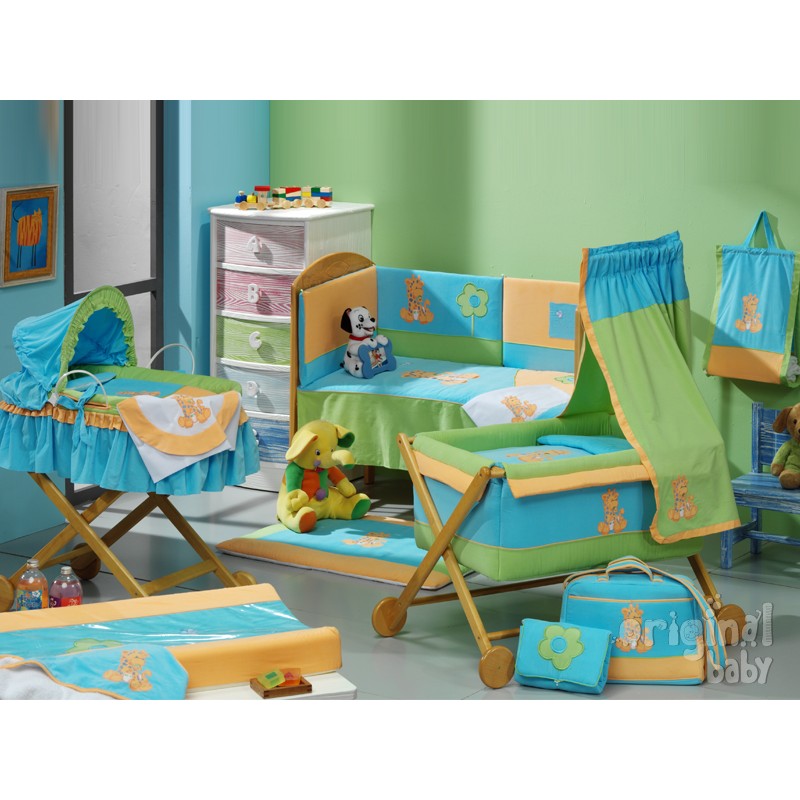 Minicuna metálica con dosel Jirafa 01 Minicuna metálica con dosel Jirafa 01