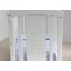 Estructura de cuna blanca Oso Almohada Estructura de cuna blanca Oso Almohada