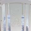 Estructura de cuna blanca Oso Almohada Estructura de cuna blanca Oso Almohada