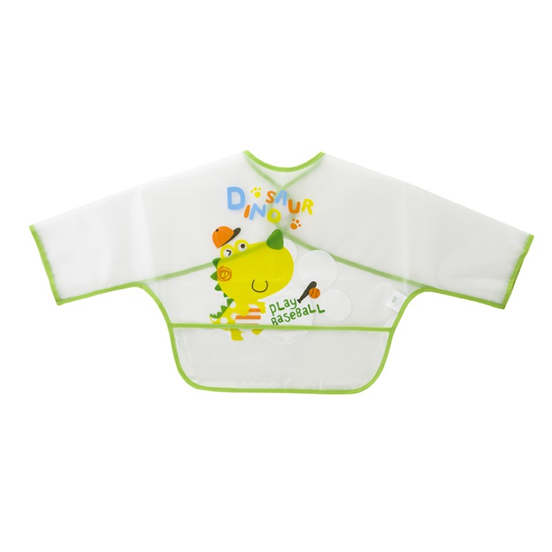Babero con mangas y Bolsa Play Baseball verde Babero con mangas y Bolsa Play Baseball verde