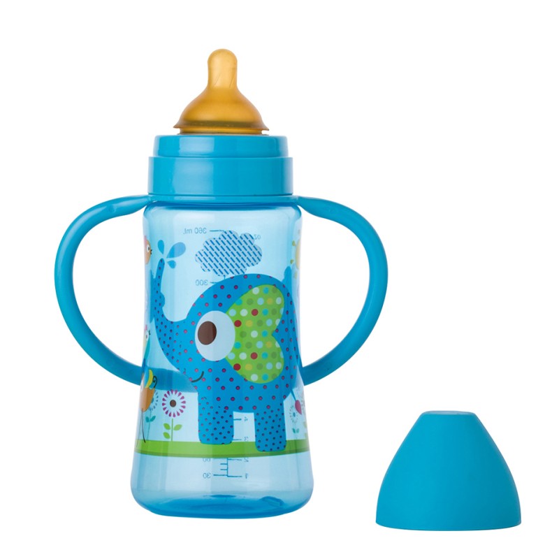 Maxi Biberón 360ml Elefante Azul Saro Maxi Biberón 360ml Elefante Azul Saro