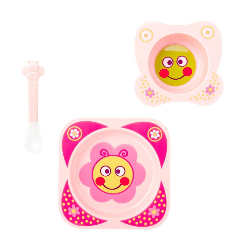 Nueva Vajilla 4piezas para Microondas Fun Rosa Nueva Vajilla 4piezas para Microondas Fun Rosa