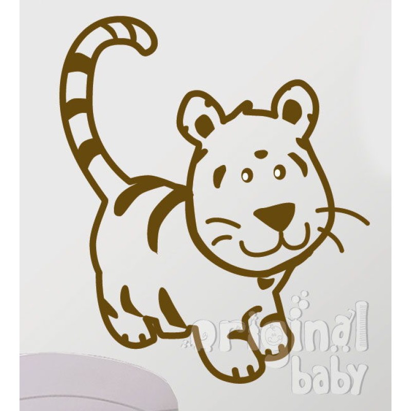 Vinilo decorativo serie 29 tigre de pie 3 Vinilo decorativo serie 29 tigre de pie 3
