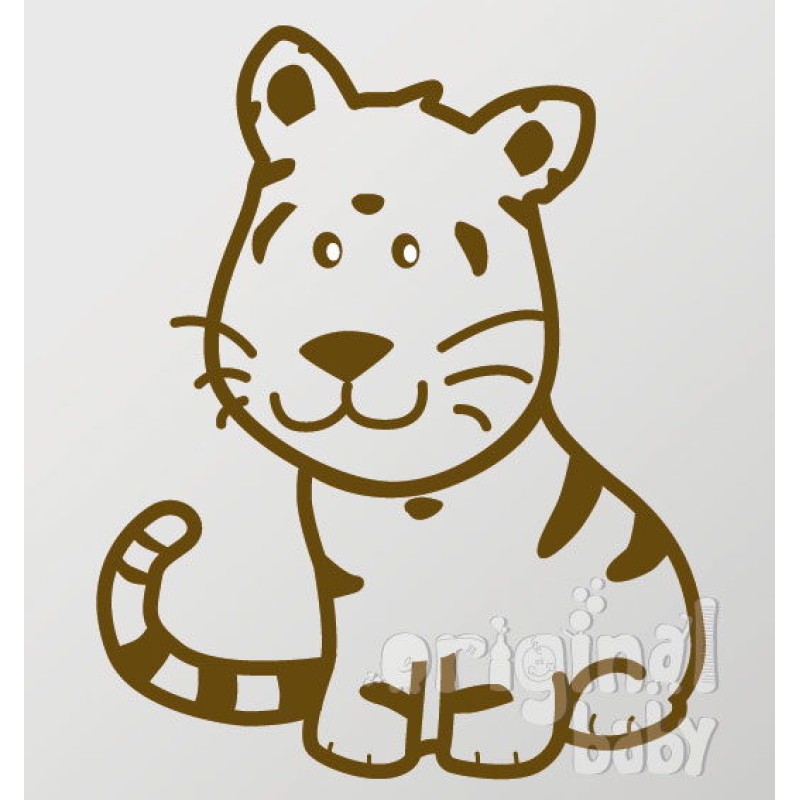 Vinilo decorativo serie 29 tigre sentado 4 Vinilo decorativo serie 29 tigre sentado 4