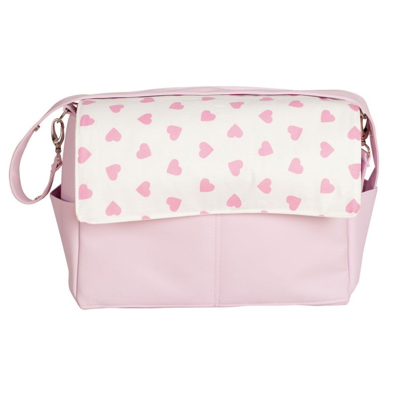 Bolso de bebé maternal Corazones rosa Bolso de bebé maternal Corazones rosa
