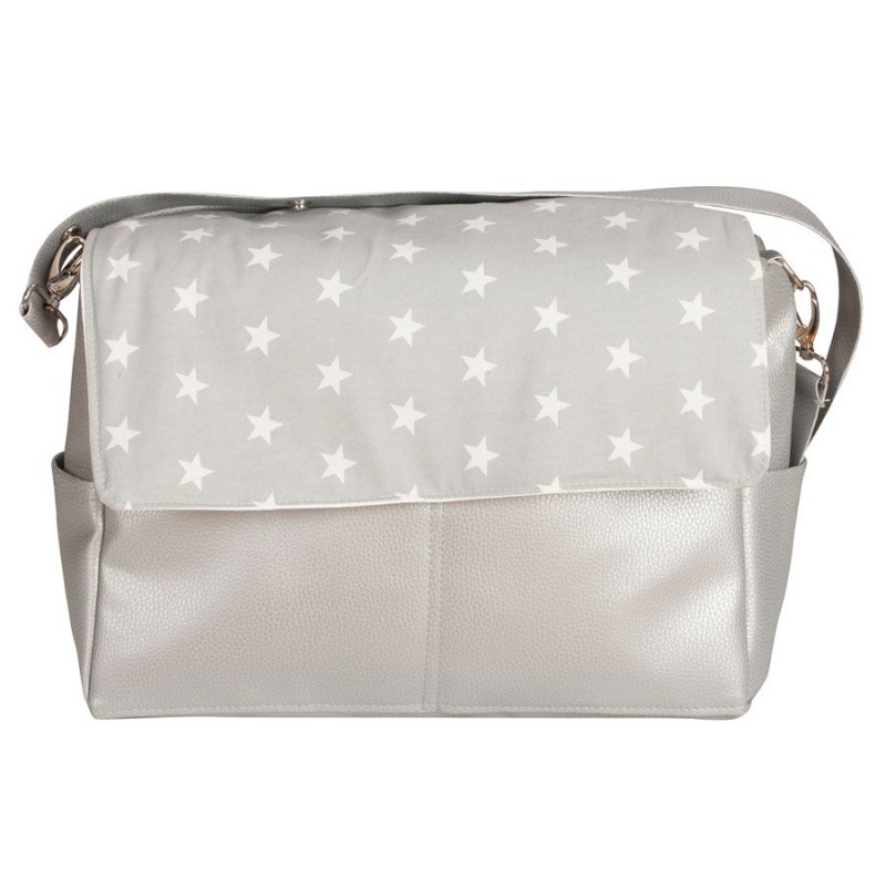 Bolso de bebé maternal Estrellas gris Bolso de bebé maternal Estrellas gris