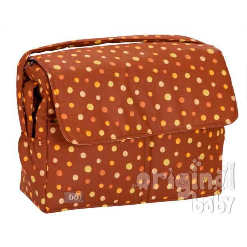 Bolso Plastificado bolitas marrón Bolso Plastificado bolitas marrón