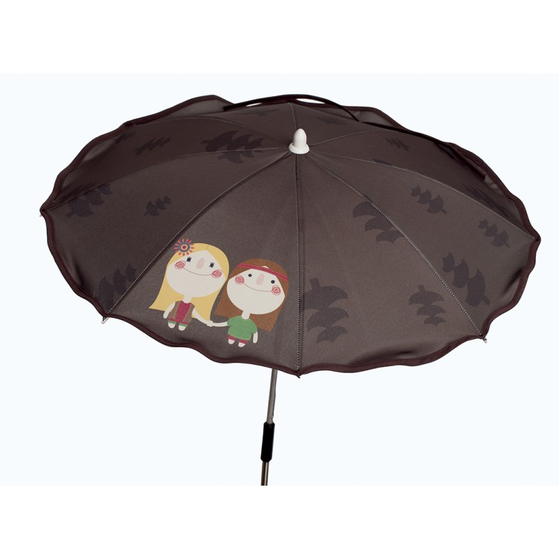 Sombrilla silla paseo Hippies Choco Sombrilla silla paseo Hippies Choco