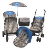 Colchoneta silla paseo Estampado Búhos Azul Colchoneta silla paseo Estampado Búhos Azul