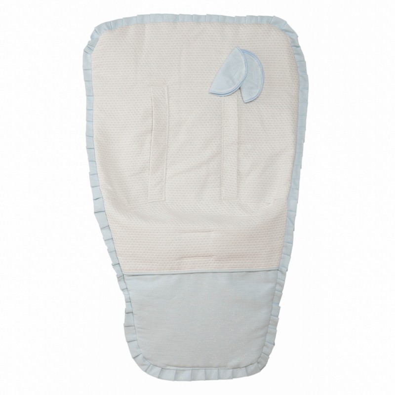 Colchoneta silla paseo Destellos Azul (cubre arnés incluido) Colchoneta silla paseo Destellos Azul (cubre arnés incluido)