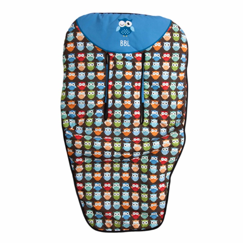 Colchoneta silla paseo Estampado Búhos Azul Colchoneta silla paseo Estampado Búhos Azul