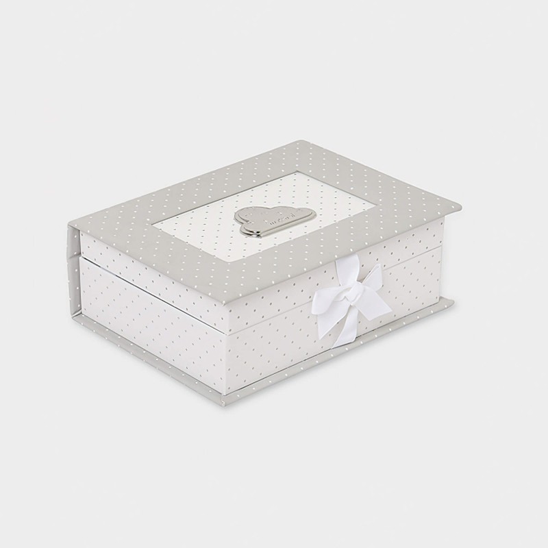 Caja de Recuerdos Polipiel Shell Grey Caja de Recuerdos Polipiel Shell Grey
