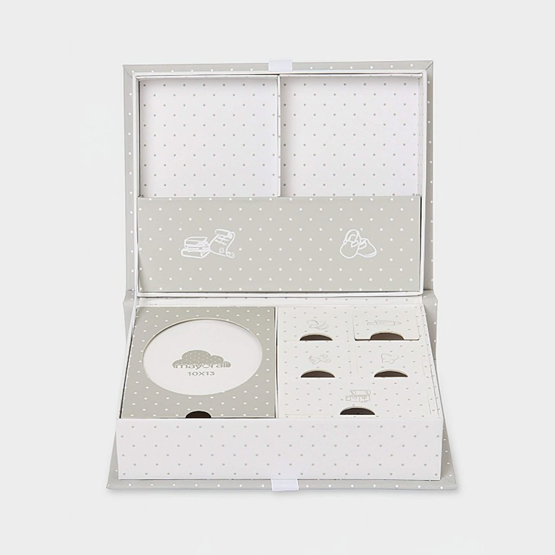 Caja de Recuerdos Polipiel Shell Grey Caja de Recuerdos Polipiel Shell Grey