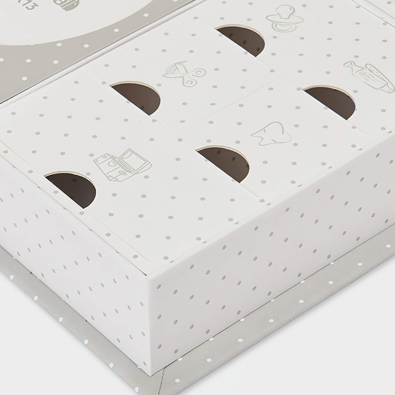 Caja de Recuerdos Polipiel Shell Grey Caja de Recuerdos Polipiel Shell Grey