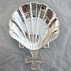 Baptism shell with silver plated cross Baptism shell with silver plated cross