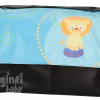 Bolso maternal de piel Leoncito turquesa Bolso maternal de piel Leoncito turquesa