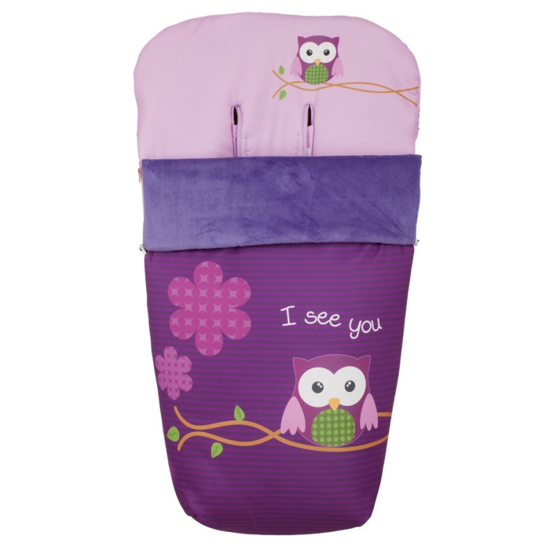 Saco para la silla de paseo Buho Morado Saco para la silla de paseo Buho Morado