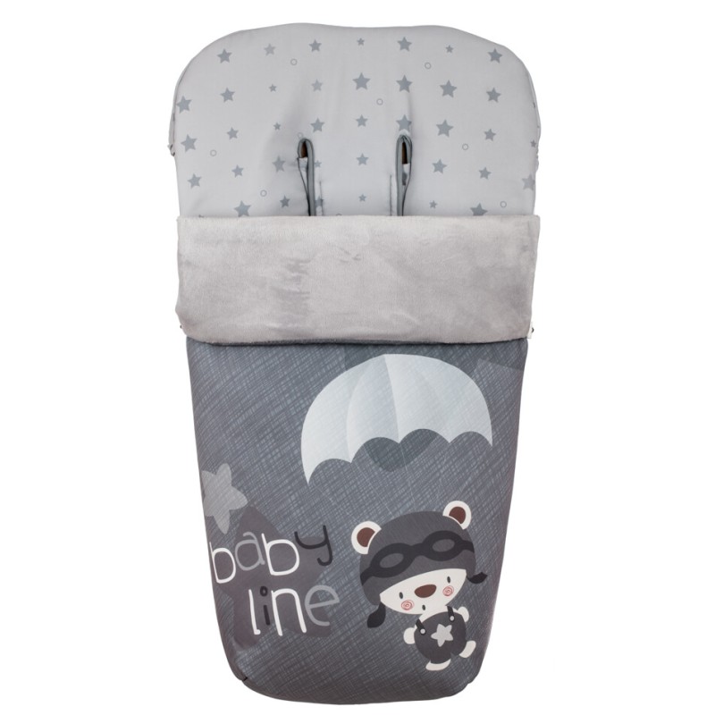Saco para la silla de paseo Paracaidista Gris, funda tejido polar Saco para la silla de paseo Paracaidista Gris, funda tejido polar