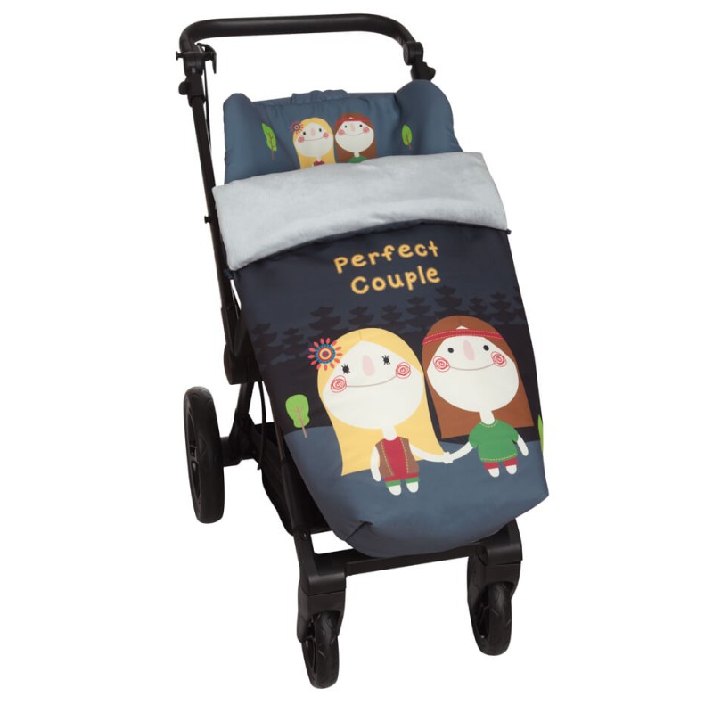 Saco para la silla de paseo Hippies Gris Saco para la silla de paseo Hippies Gris