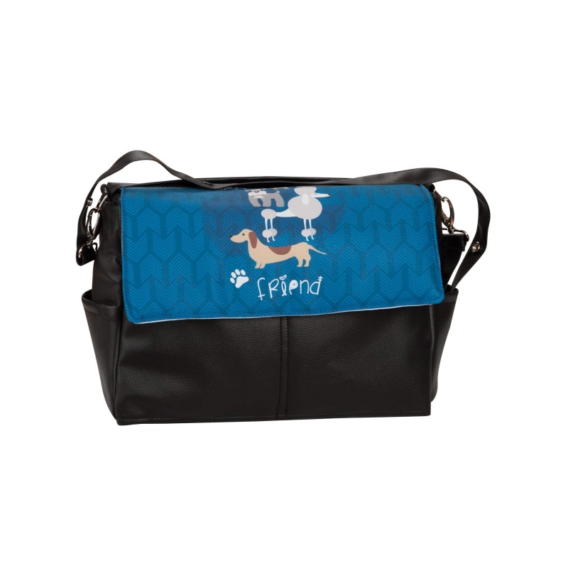 Bolso bebé polipiel Dogs Azul Bolso bebé polipiel Dogs Azul