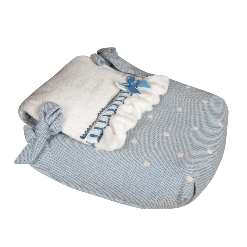 Colcha Bugaboo de capazo Caricias Azul Colcha Bugaboo de capazo Caricias Azul