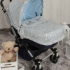 Colcha Bugaboo de capazo Caramelo Azul Colcha Bugaboo de capazo Caramelo Azul