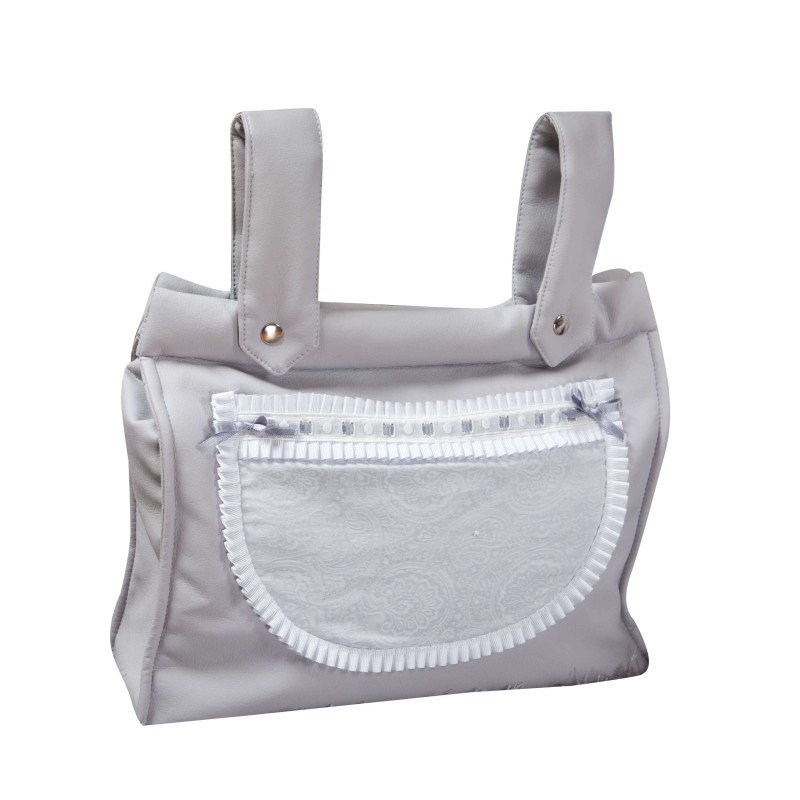 Corbeille à pain bébé en simili cuir gris Bombón Corbeille à pain bébé en simili cuir gris Bombón