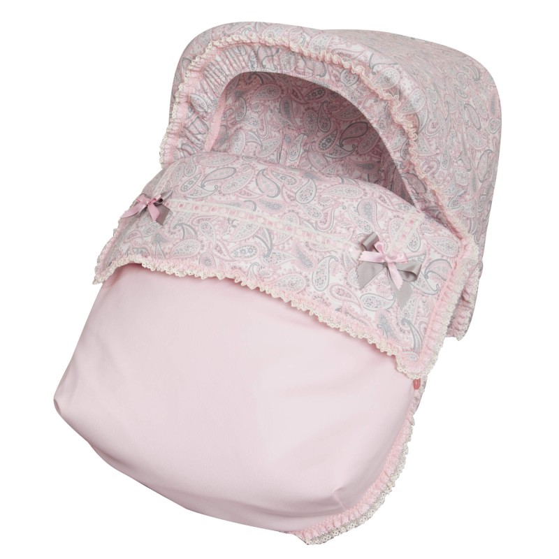 Saco para el grupo 0 Caramelo Rosa. (capota incluida) Saco para el grupo 0 Caramelo Rosa. (capota incluida)