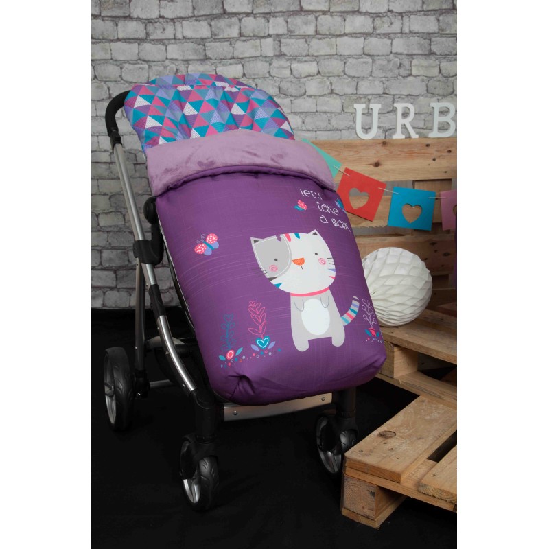 Saco para la silla de paseo Kitty Morado Saco para la silla de paseo Kitty Morado