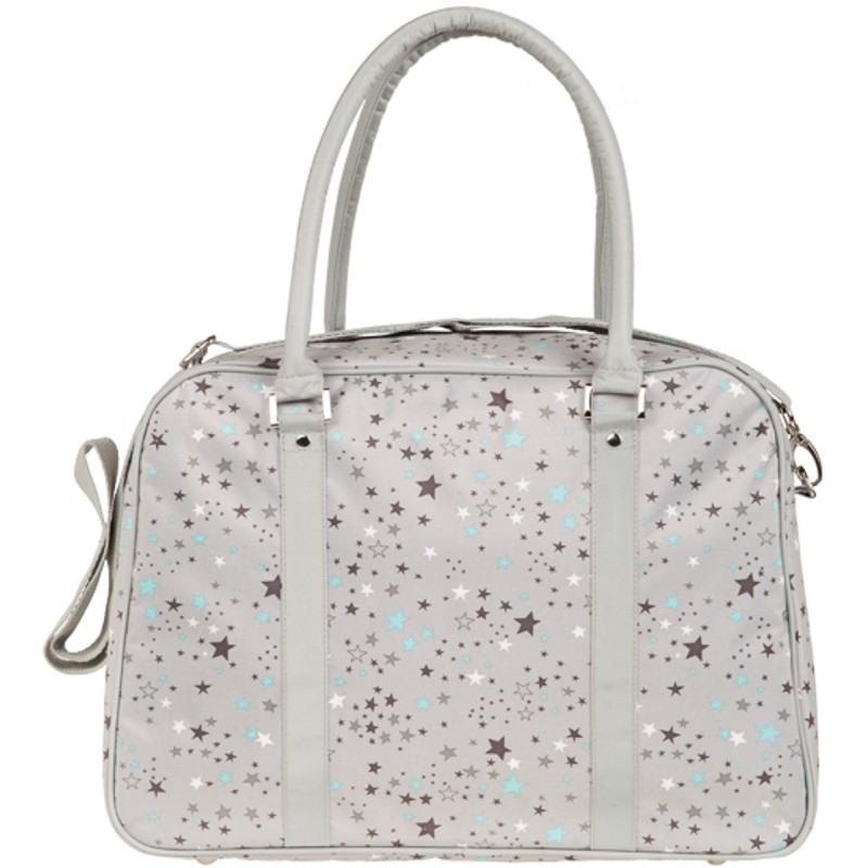 Bolsa Maternidad + Cambiador Stories Gris con Estrellitas Agua Marina Bolsa Maternidad + Cambiador Stories Gris con Estrellitas Agua Marina
